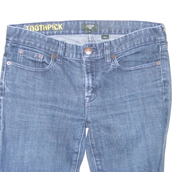 J.CREW Factory Toothpick Jeans, 29, Slender leg, Zipper fly, Indigo Blue - Picture 3 of 8
